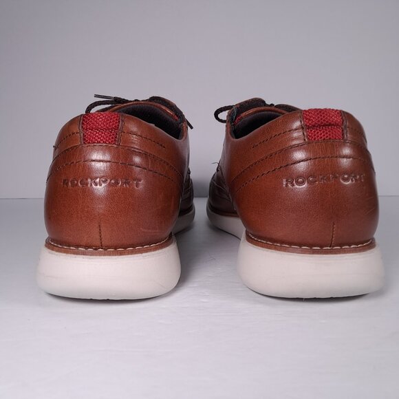 Rockport Total Motion Sport Wingtip Shoes Men 10.5 Brown Leather Oxford CH2508 - Picture 8 of 16